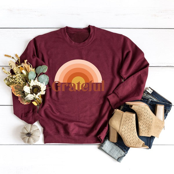 Grateful Rainbow Graphic Sweatshirt