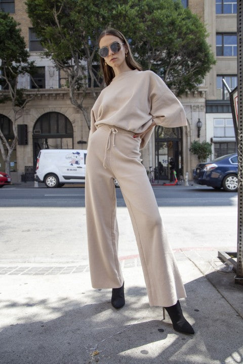 Hudson Knit Sweater with Knit Flair Pants Set