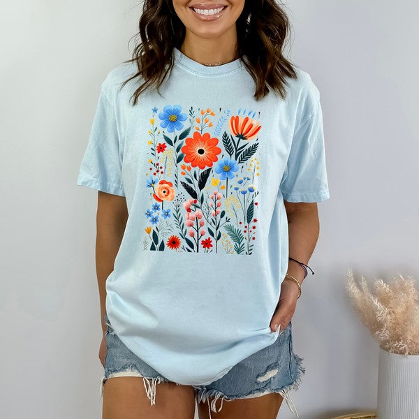 Floral Garden Garment Dyed Tee