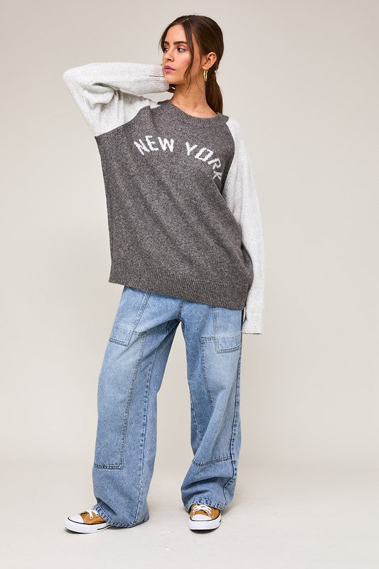 NEW YORK CREW SWEATER TOP
