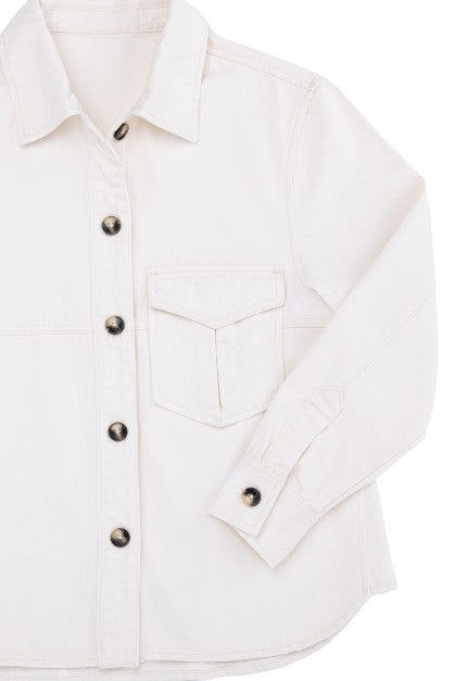DENIM SHIRT WITH POCKETS