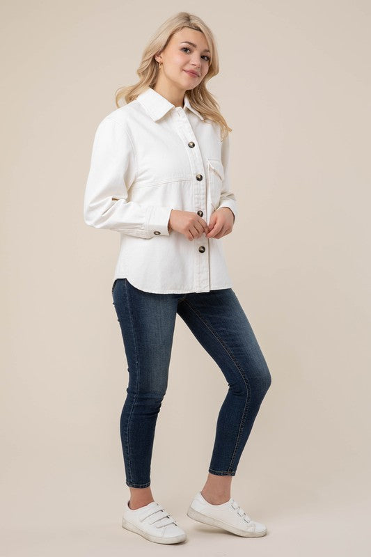 DENIM SHIRT WITH POCKETS