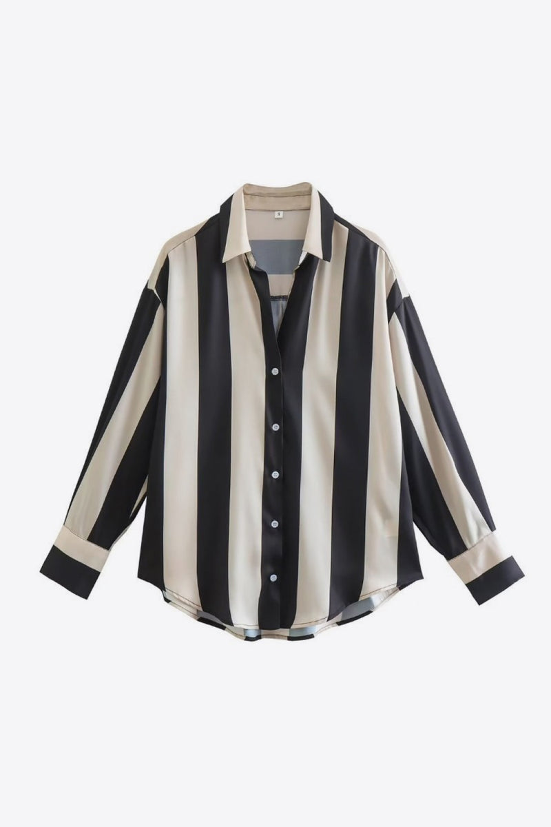 Super Striped Dropped Shoulder Shirt