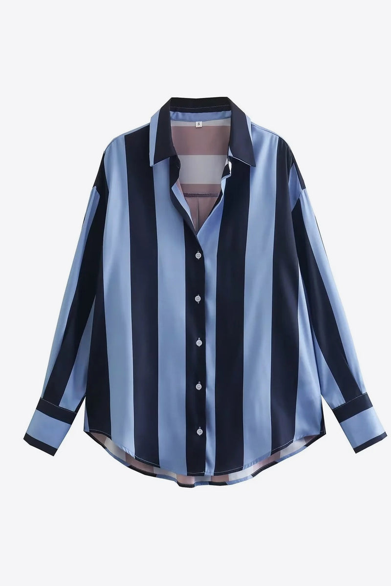 Super Striped Dropped Shoulder Shirt