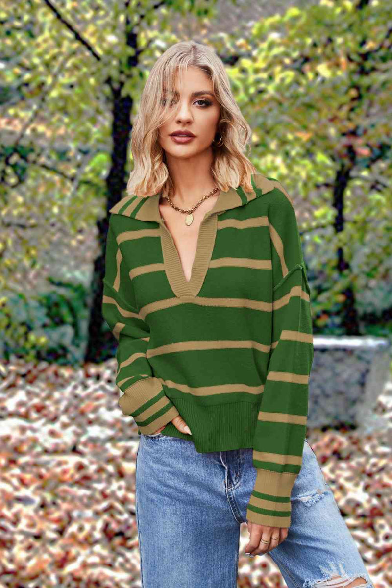 Perfectly Striped Long Sleeve Sweater