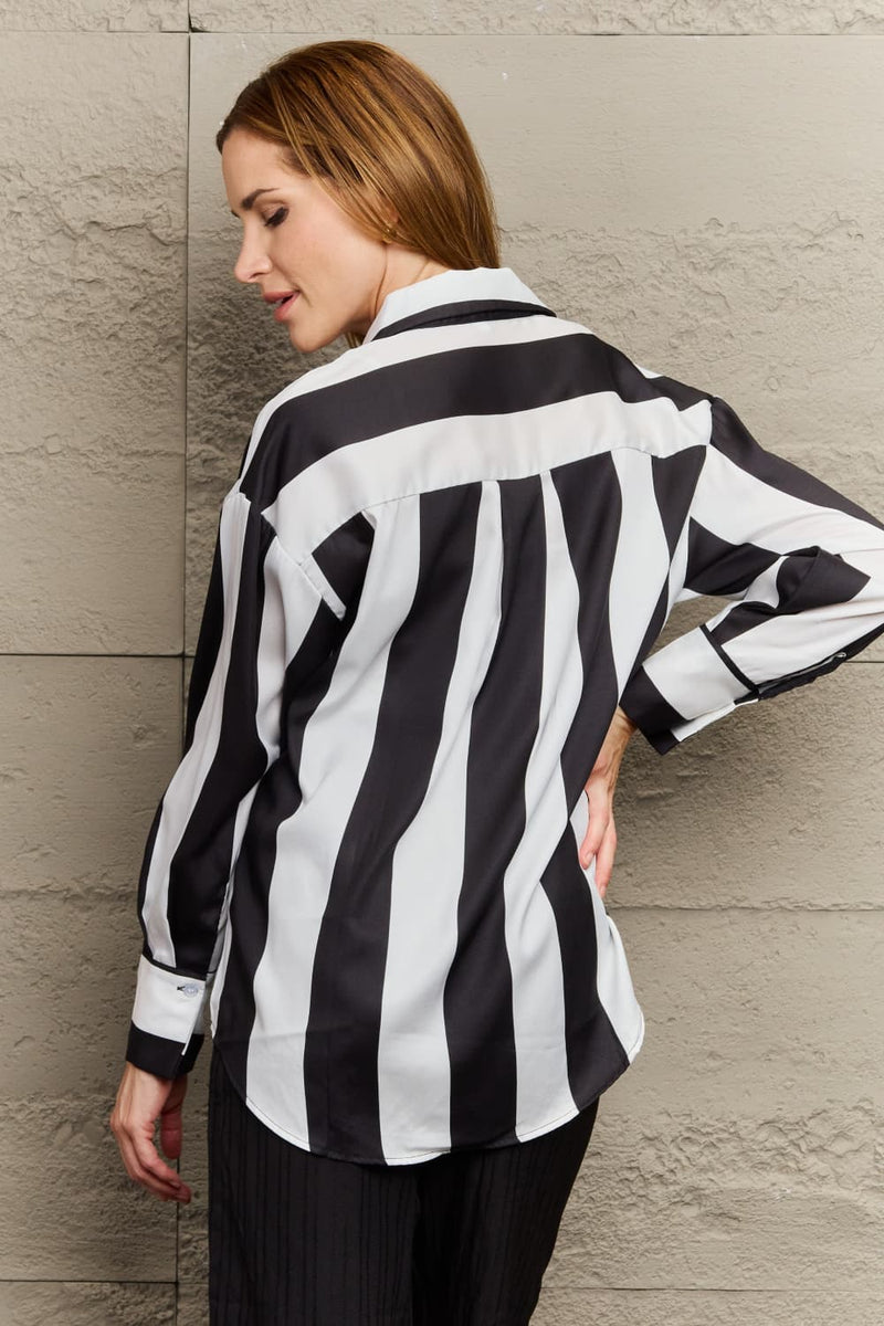 Super Striped Dropped Shoulder Shirt