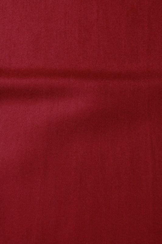 SAVEA SOLID SATIN SCARF MAROON | WREN & CHAR