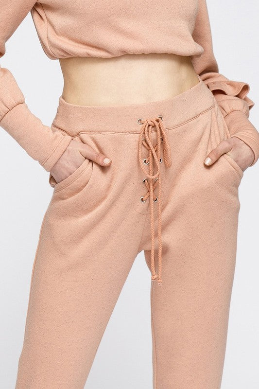 PEPLUM SWEAT PANTS