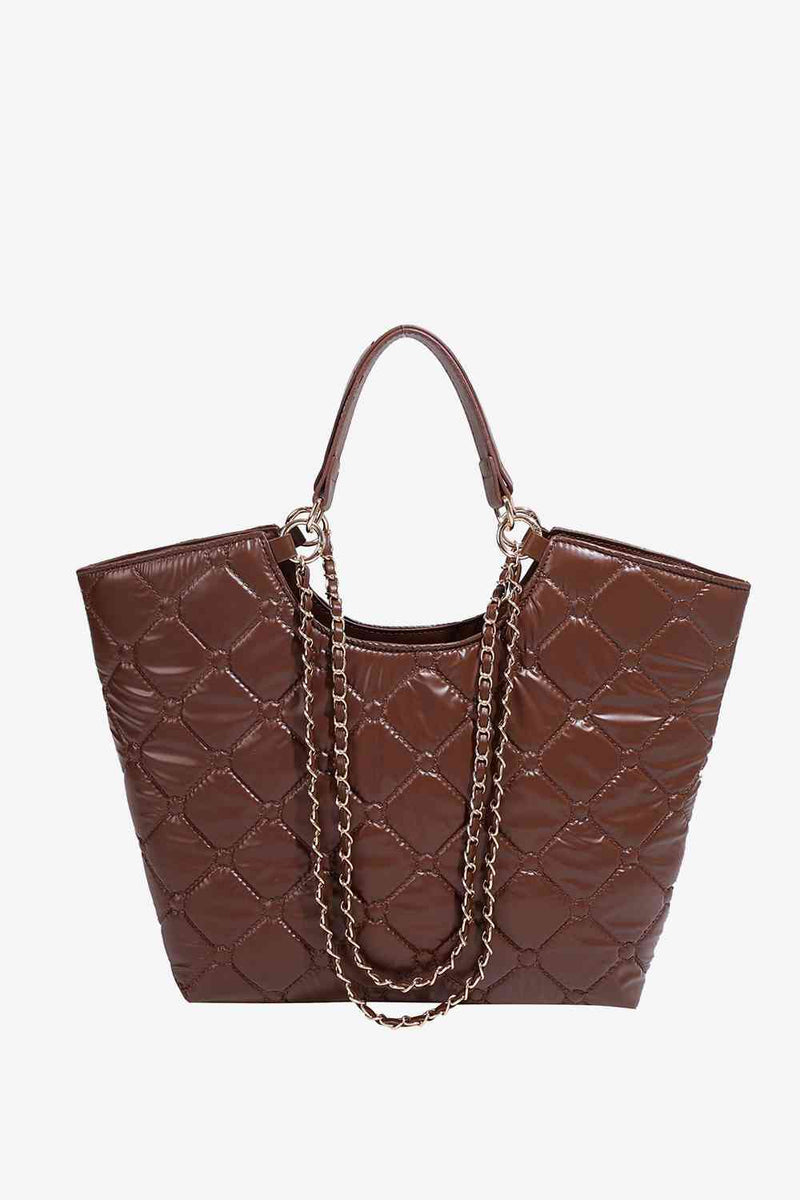 SHINE PU LEATHER HANDBAG