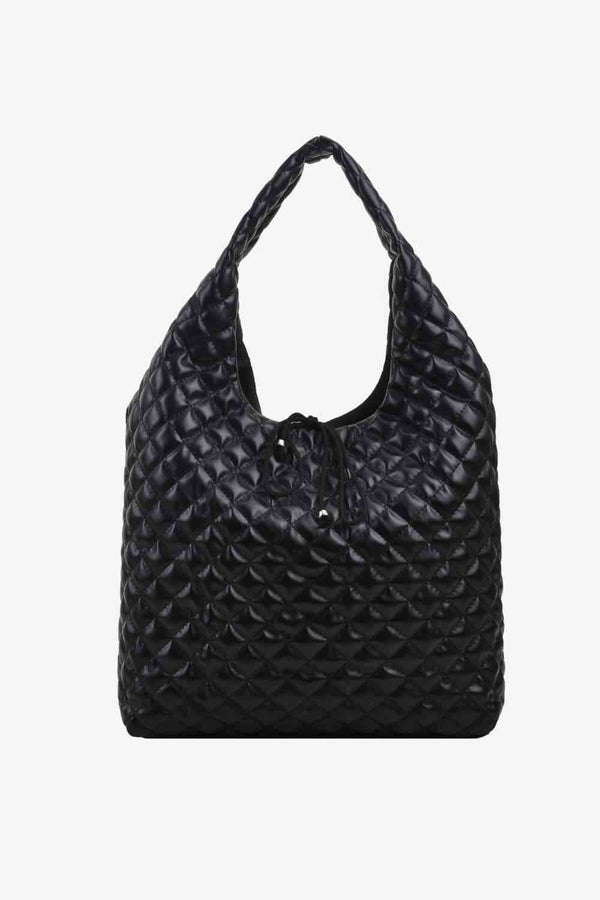 QUILTED VEGAN PU LEATHER HANDBAG
