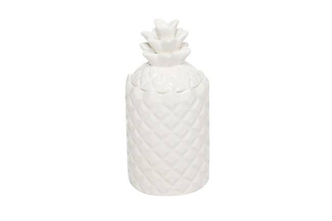 White pineapple wildflower scented candle