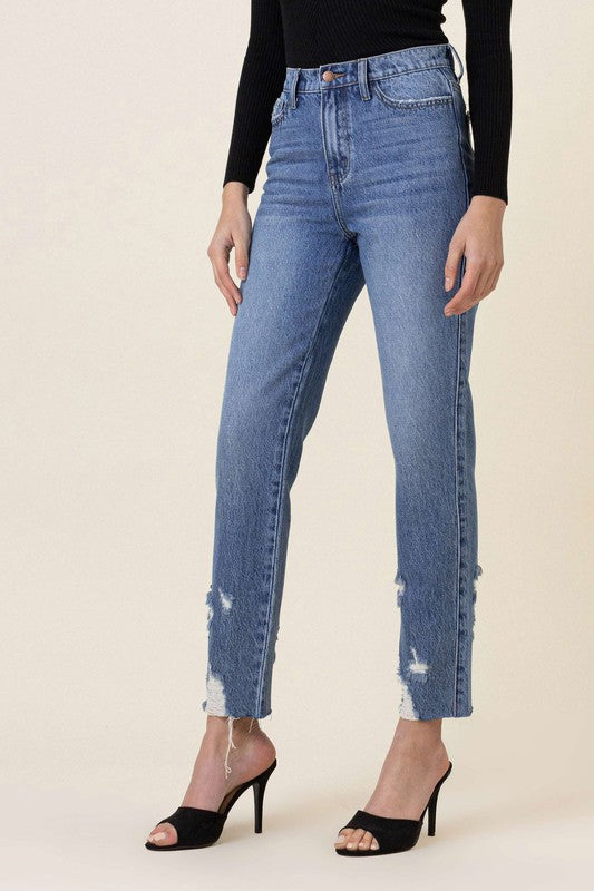 Ella High Waisted Straight Leg Jean