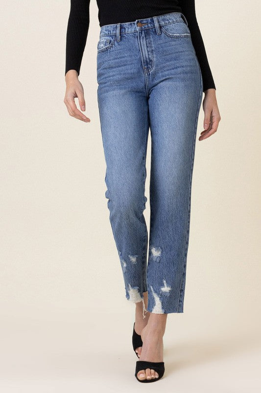 Ella High Waisted Straight Leg Jean