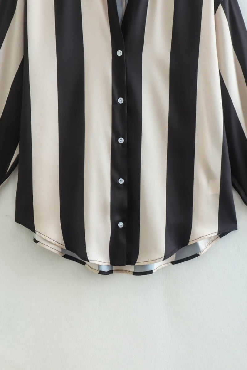 Super Striped Dropped Shoulder Shirt