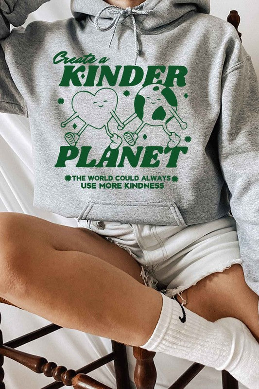 Kinder Plantet Graphic Hoodie | Plus Size