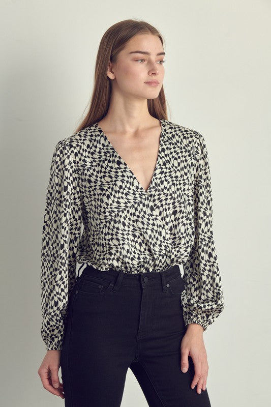 ABSTRACT PRINT BODYSUIT