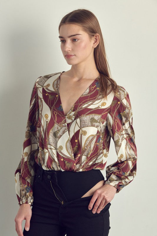 ABSTRACT PRINT BODYSUIT