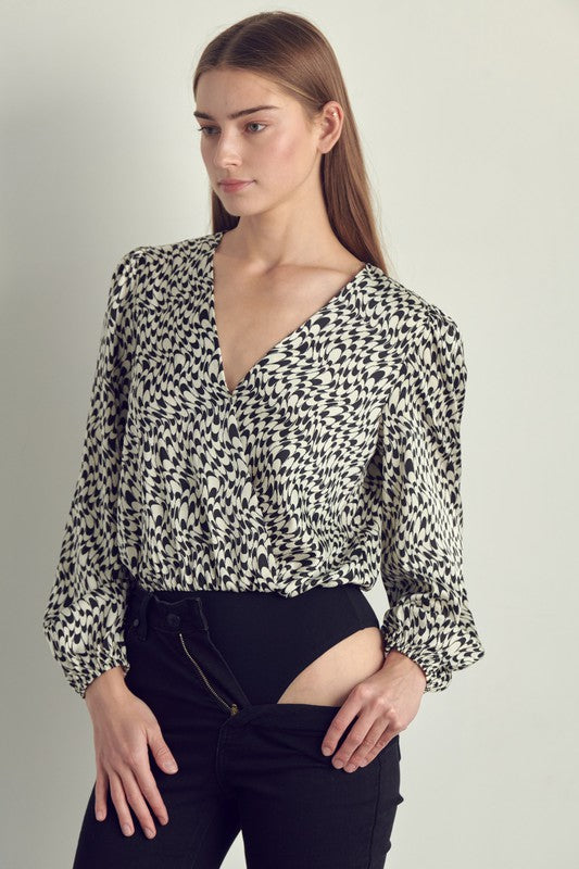 ABSTRACT PRINT BODYSUIT