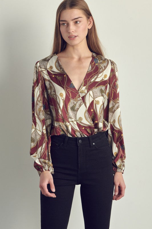 ABSTRACT PRINT BODYSUIT