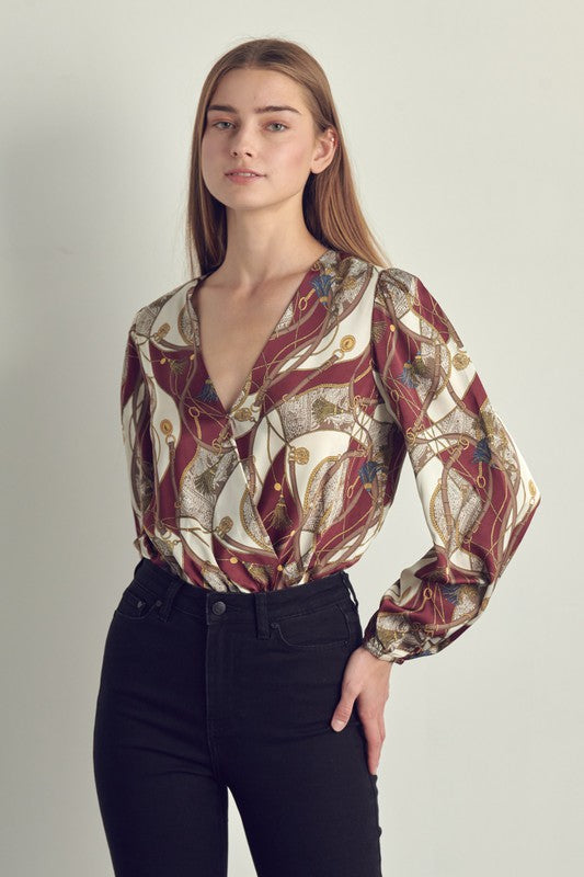 ABSTRACT PRINT BODYSUIT