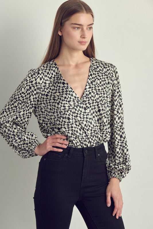ABSTRACT PRINT BODYSUIT