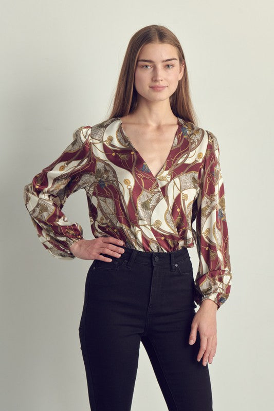 ABSTRACT PRINT BODYSUIT