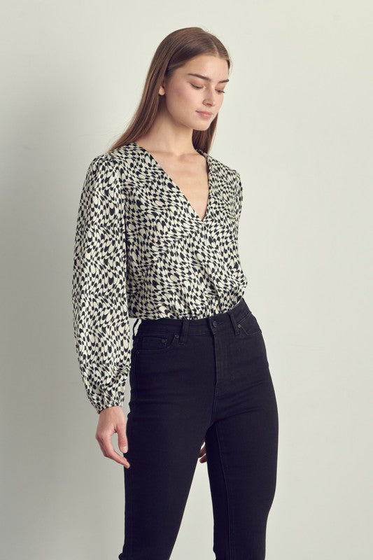 ABSTRACT PRINT BODYSUIT