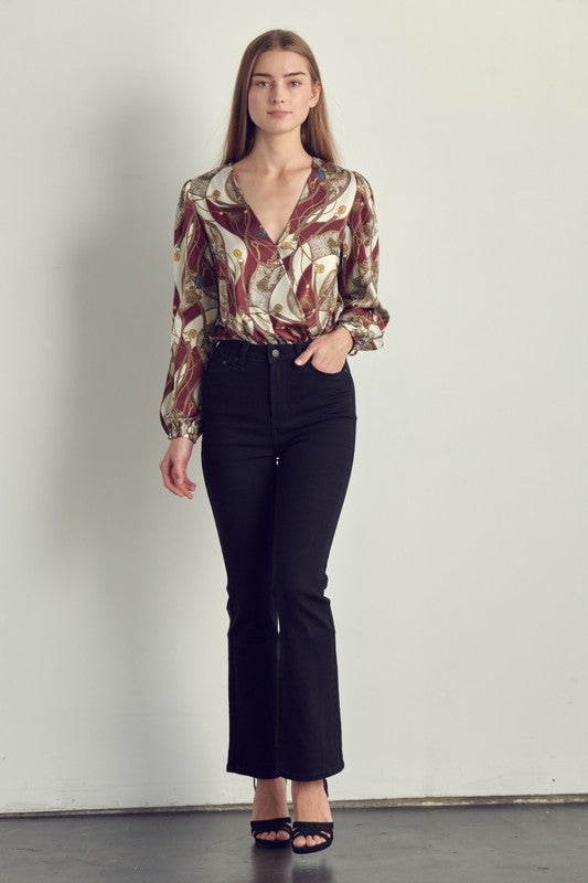 ABSTRACT PRINT BODYSUIT