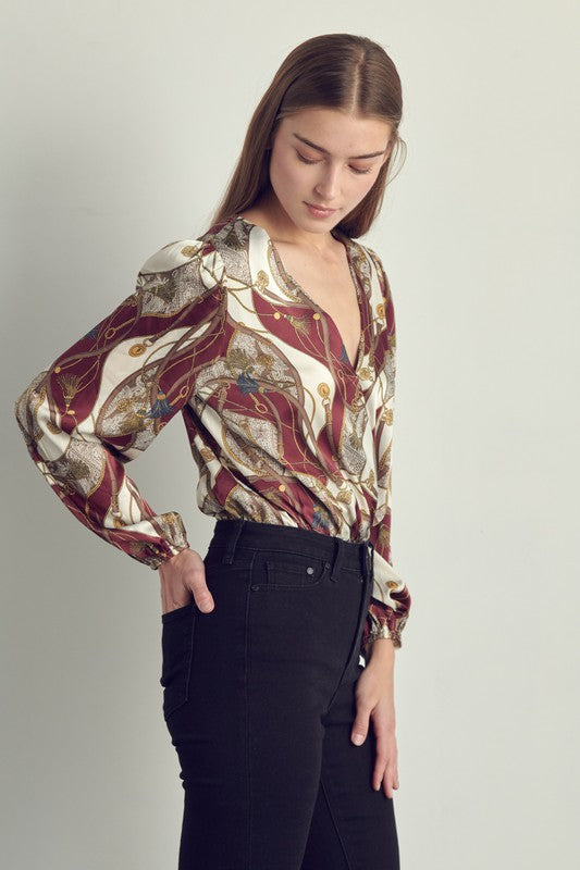 ABSTRACT PRINT BODYSUIT