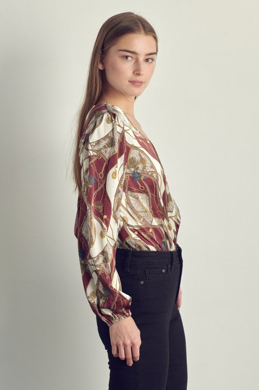 ABSTRACT PRINT BODYSUIT