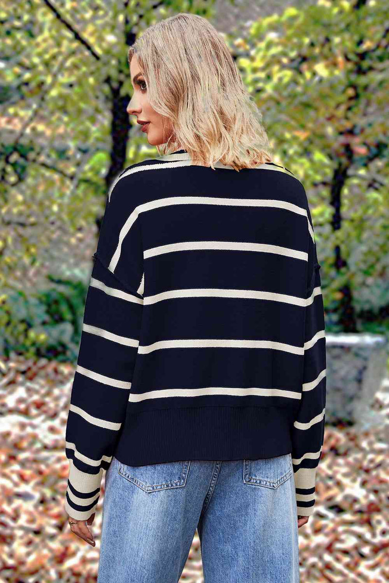 Perfectly Striped Long Sleeve Sweater