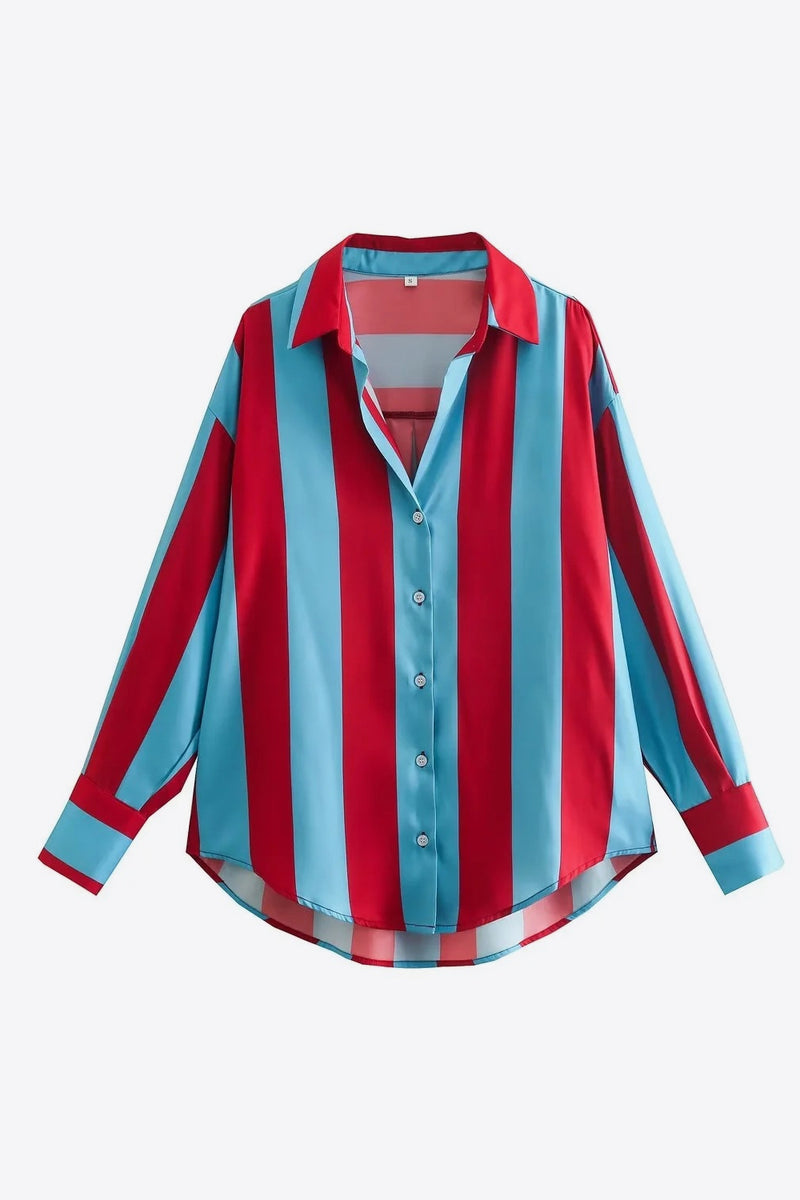 Super Striped Dropped Shoulder Shirt