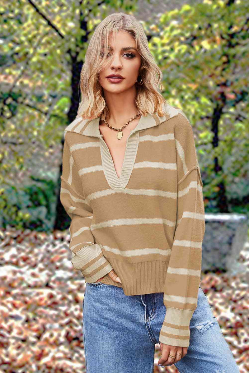 Perfectly Striped Long Sleeve Sweater