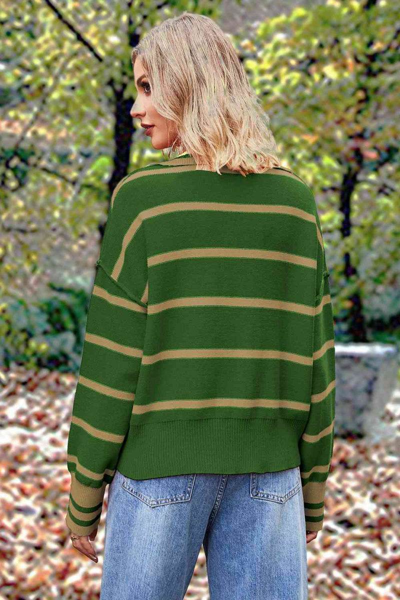 Perfectly Striped Long Sleeve Sweater