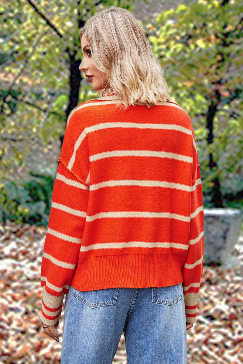 Perfectly Striped Long Sleeve Sweater