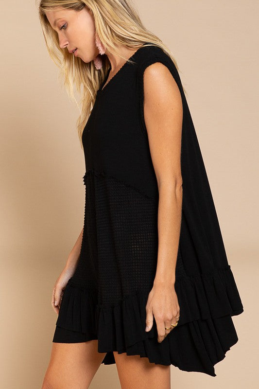 Ruffle Hem Tunic Dress