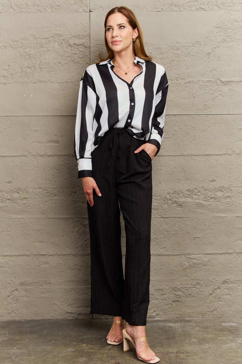 Super Striped Dropped Shoulder Shirt