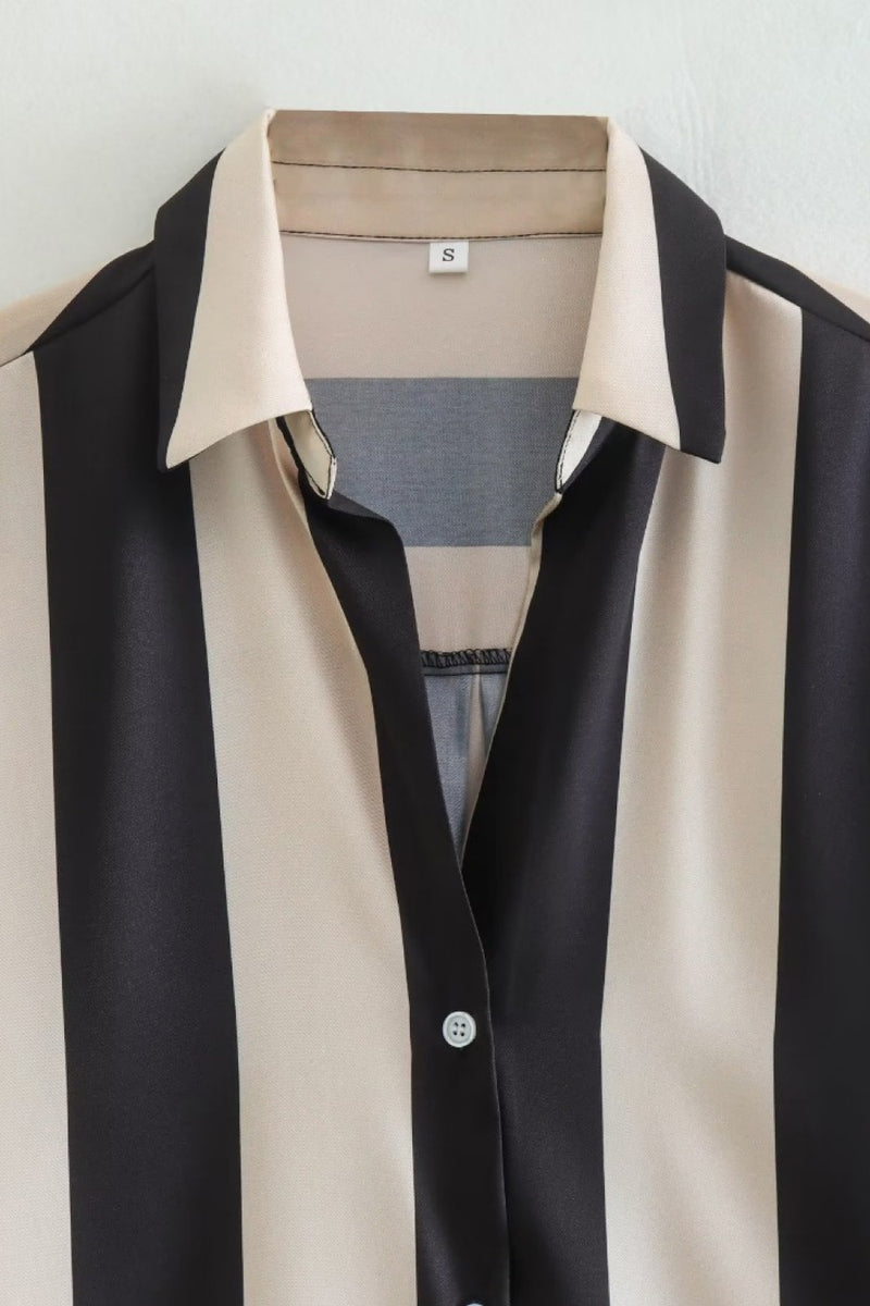 Super Striped Dropped Shoulder Shirt