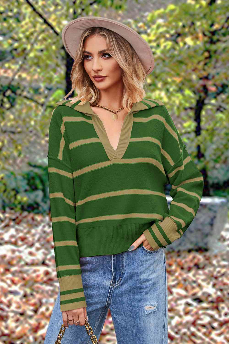 Perfectly Striped Long Sleeve Sweater