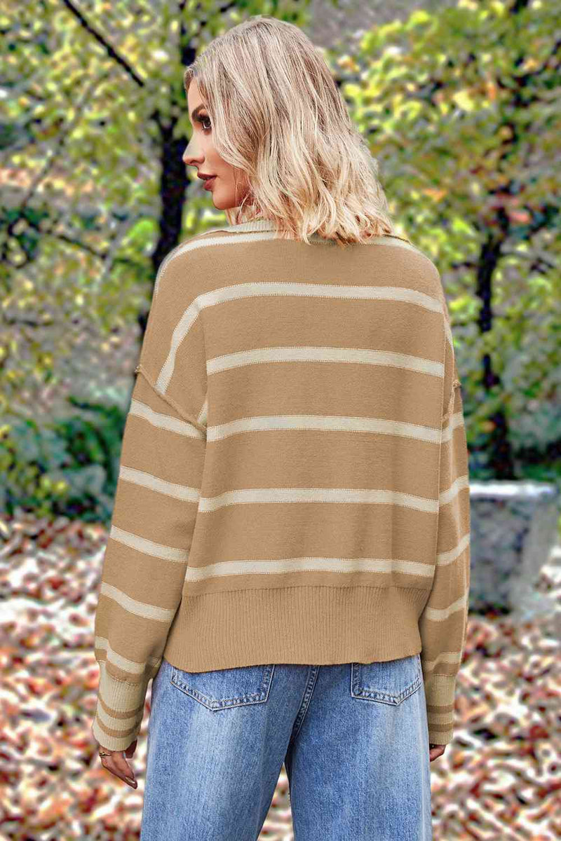 Perfectly Striped Long Sleeve Sweater