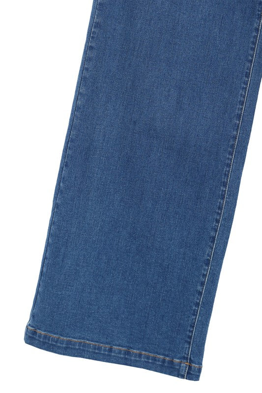 Robinson flared high waist pin tuck jeans