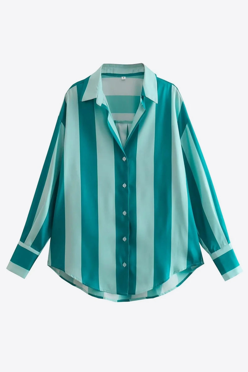 Super Striped Dropped Shoulder Shirt