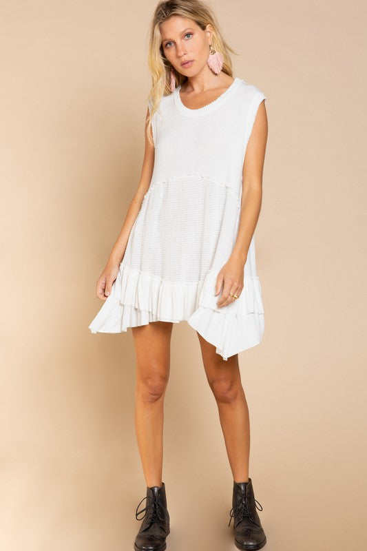 Ruffle Hem Tunic Dress