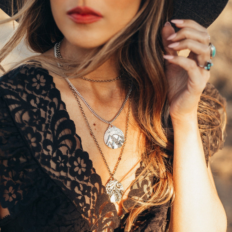 MOUNTAINS OF THE SUN NECKLACE/SILVER | WREN & CHAR
