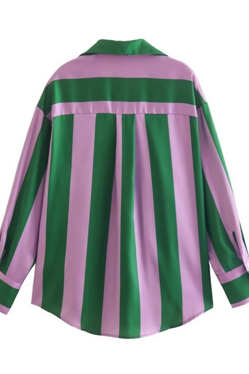 Super Striped Dropped Shoulder Shirt