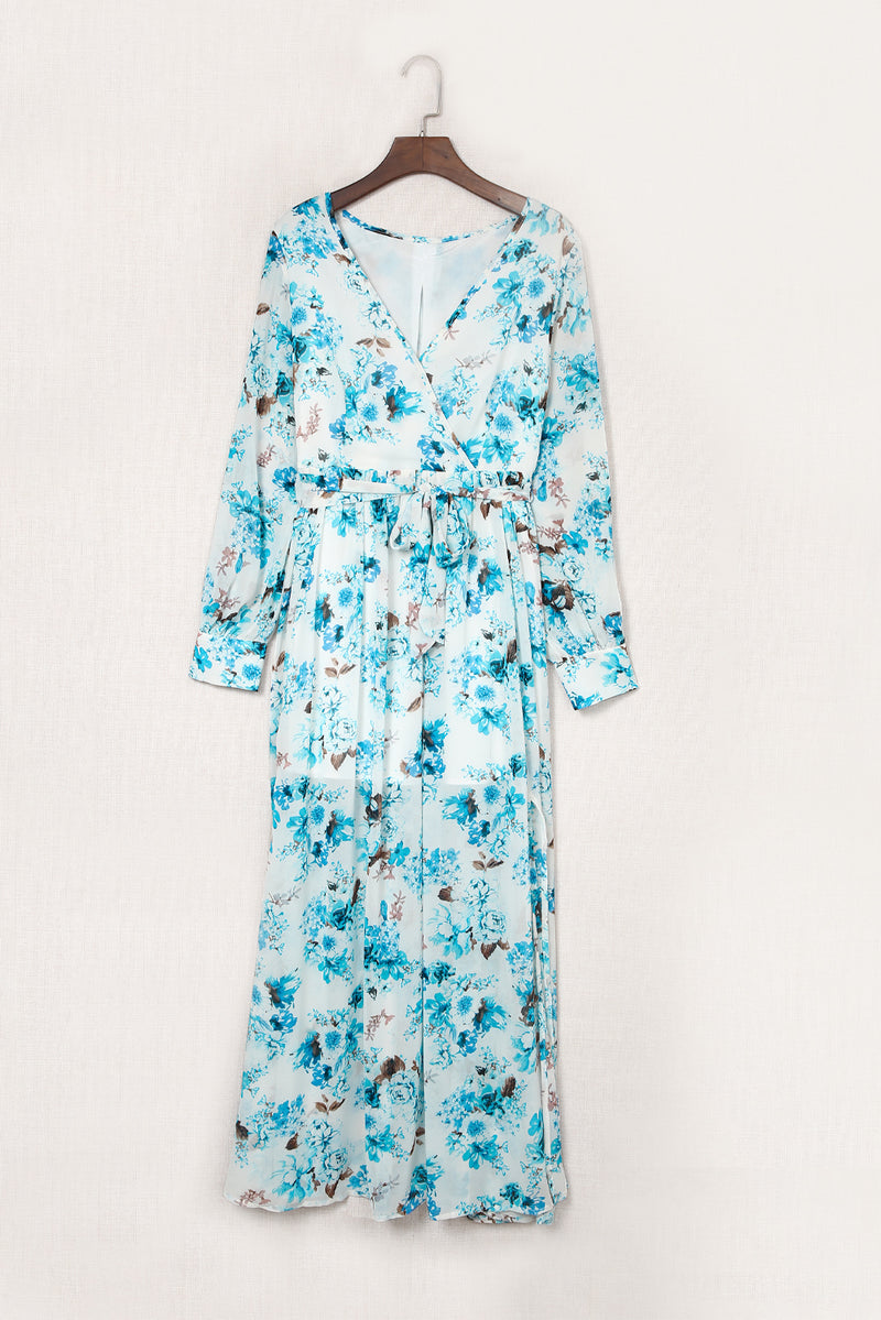 Azure Floral Maxi Dress