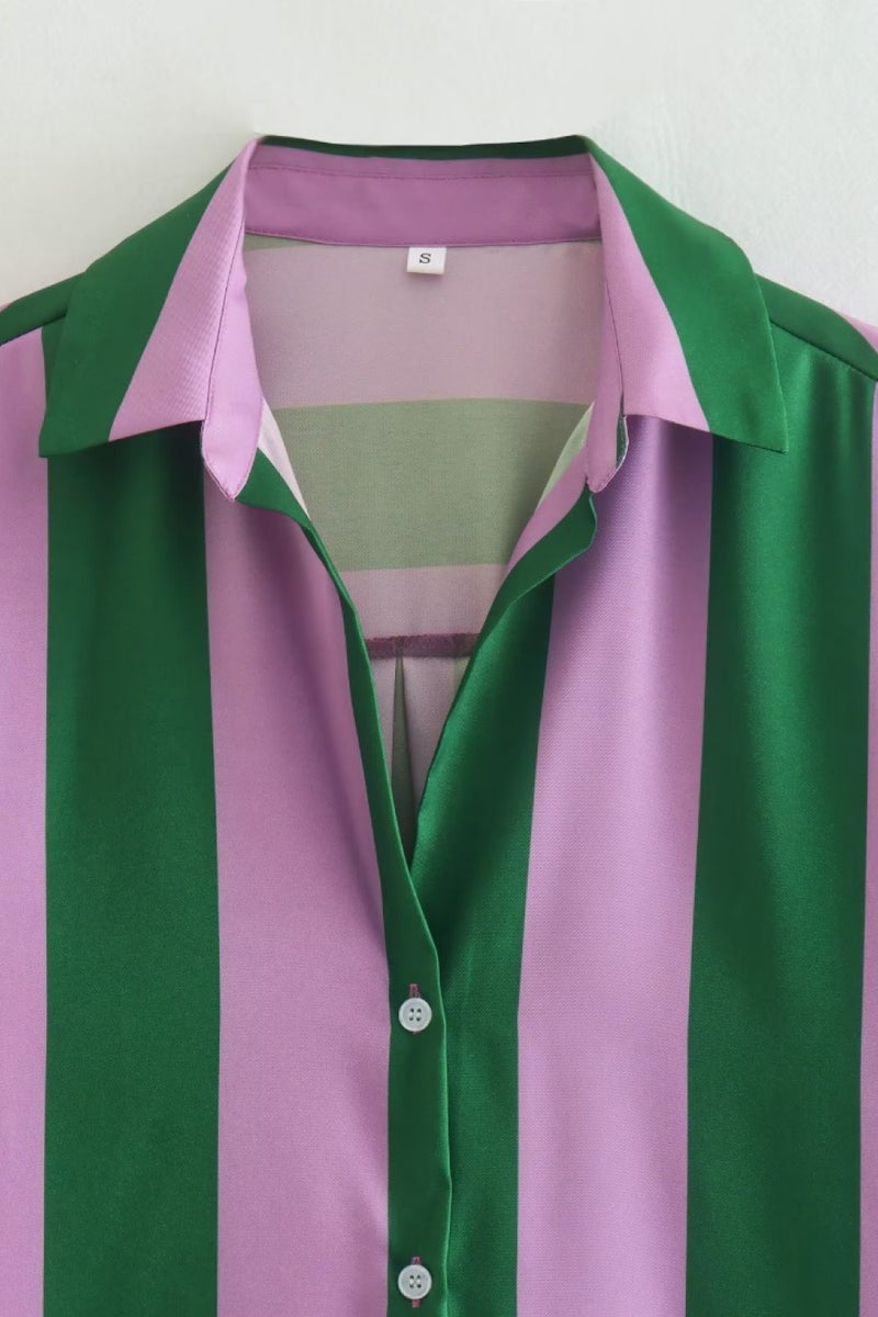 Super Striped Dropped Shoulder Shirt