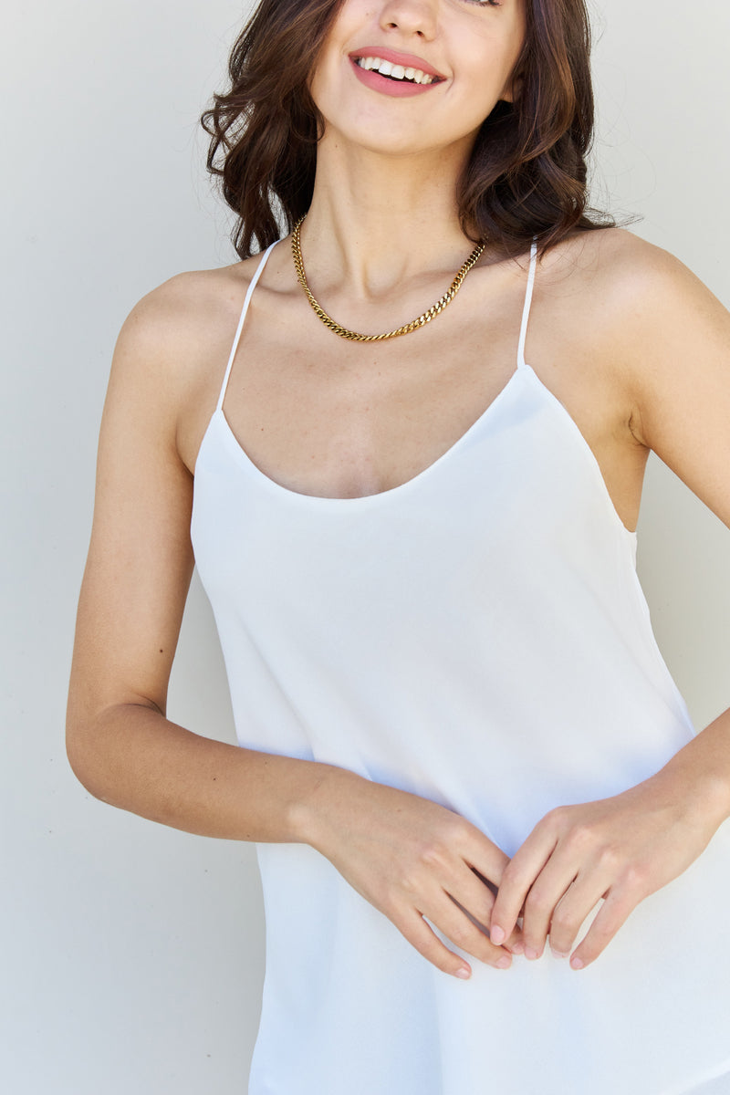 MAKE ME BLUSH CHIFFON CAMI TOP