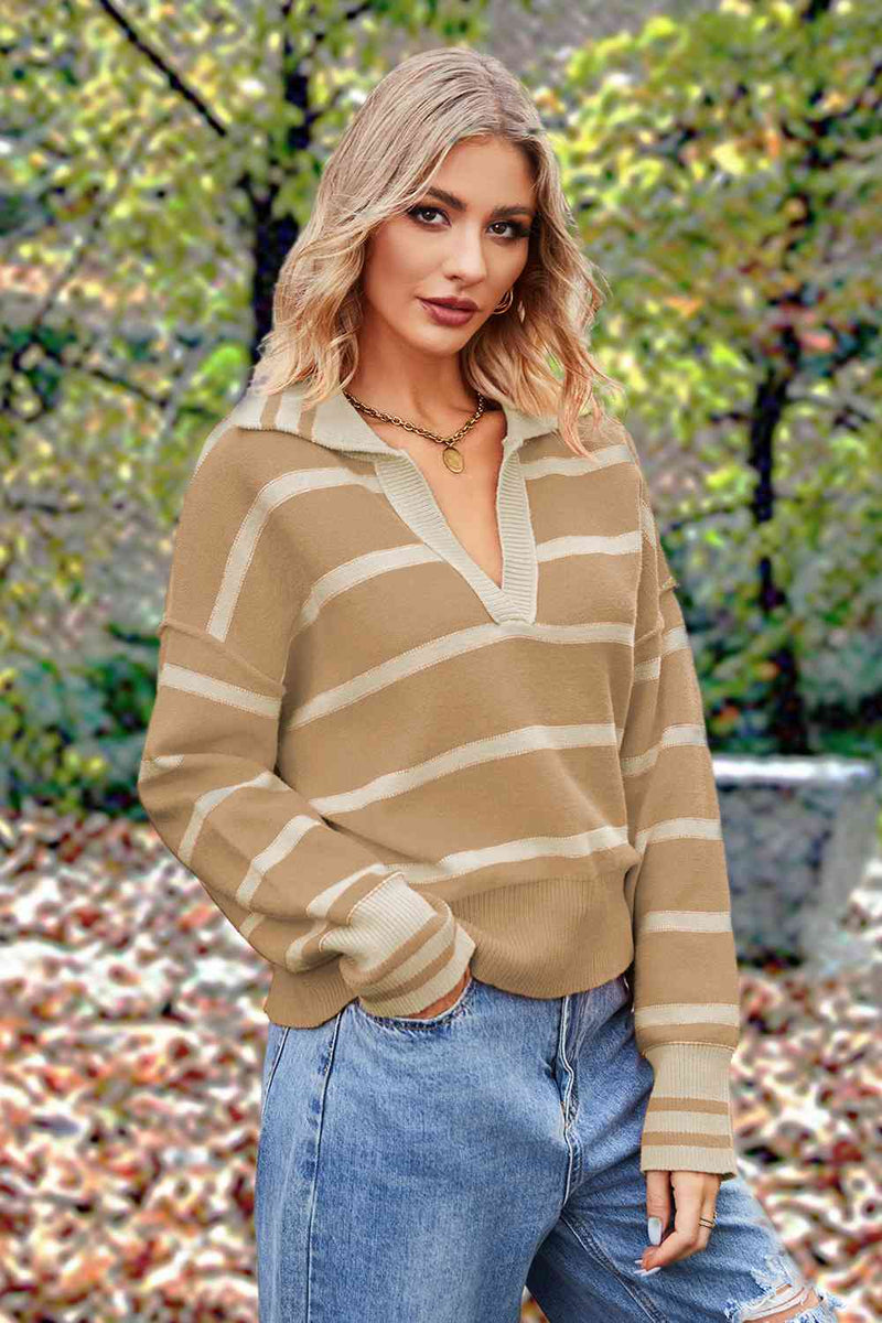 Perfectly Striped Long Sleeve Sweater