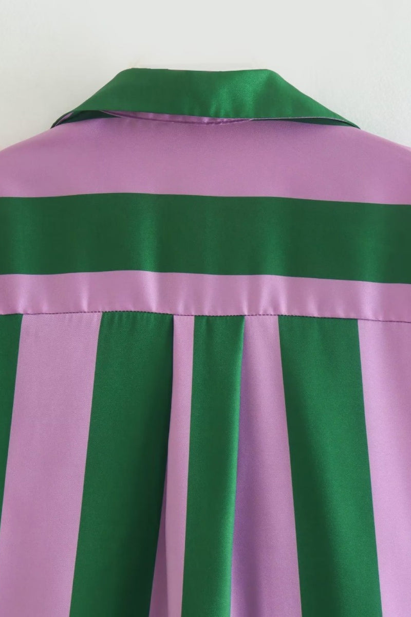 Super Striped Dropped Shoulder Shirt